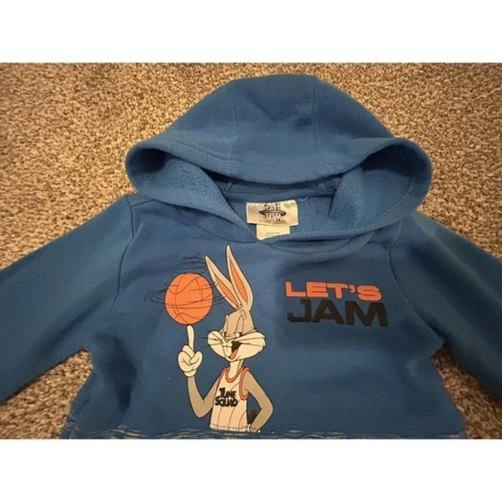2-PC Space Jam Boys Hoddie Pants Set‎ Blue Kids 3T
